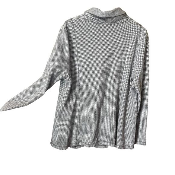 T by Talbots size L sweatshirt cardigan side zipper. Causal Neutral. - Picture 2 of 6